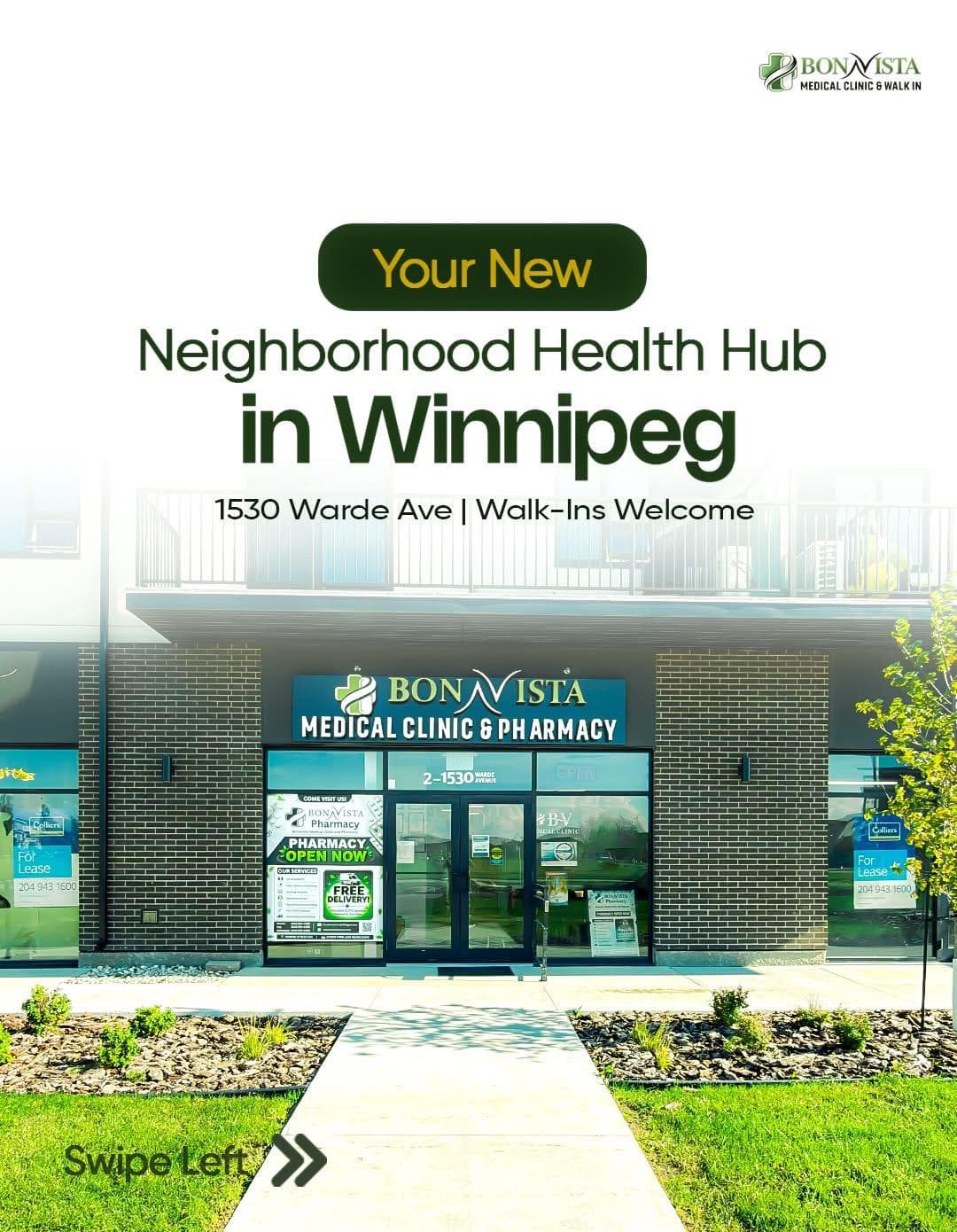 Exterior entrance to Bonavista Medical Clinic and Pharmacy