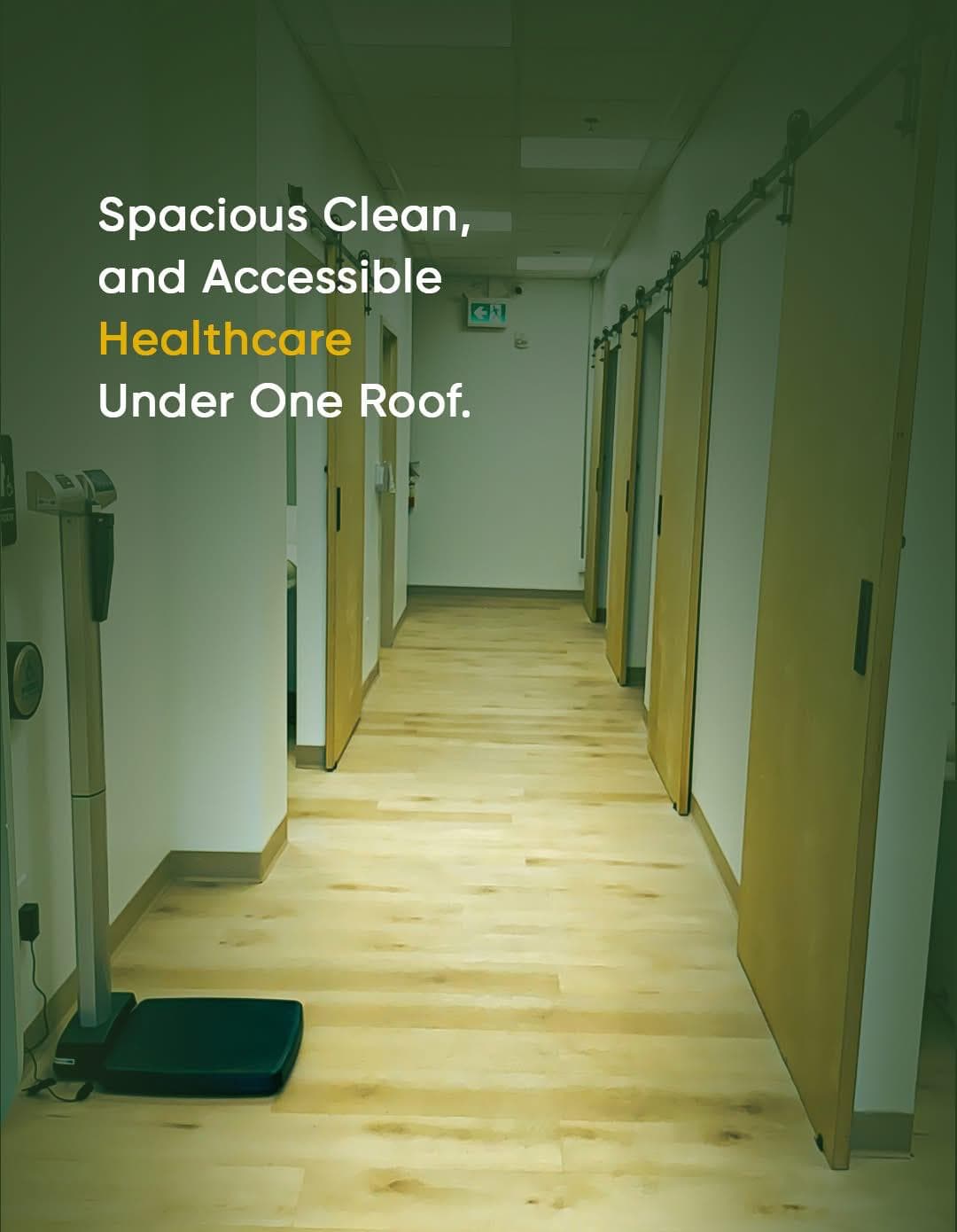 Accessible hallway inside Bonavista Medical Clinic