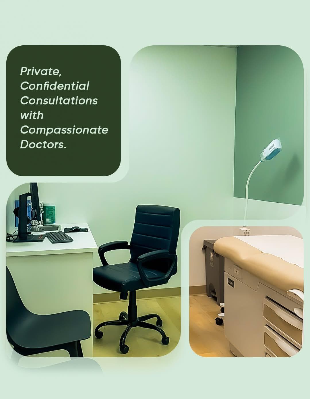 Private consultation and examination room